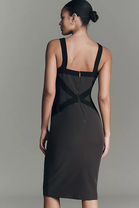 Vestido Midi de Malla con Vendaje By Anthropologie