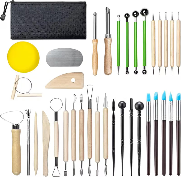 42 Piezas de Herramientas para Arcilla, Kit de Herramientas para Escultura
