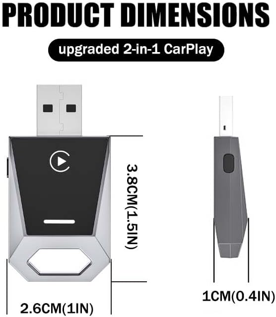 Adaptador Carplay, Convierte el Sistema Original de Cableado a Inalámbrico