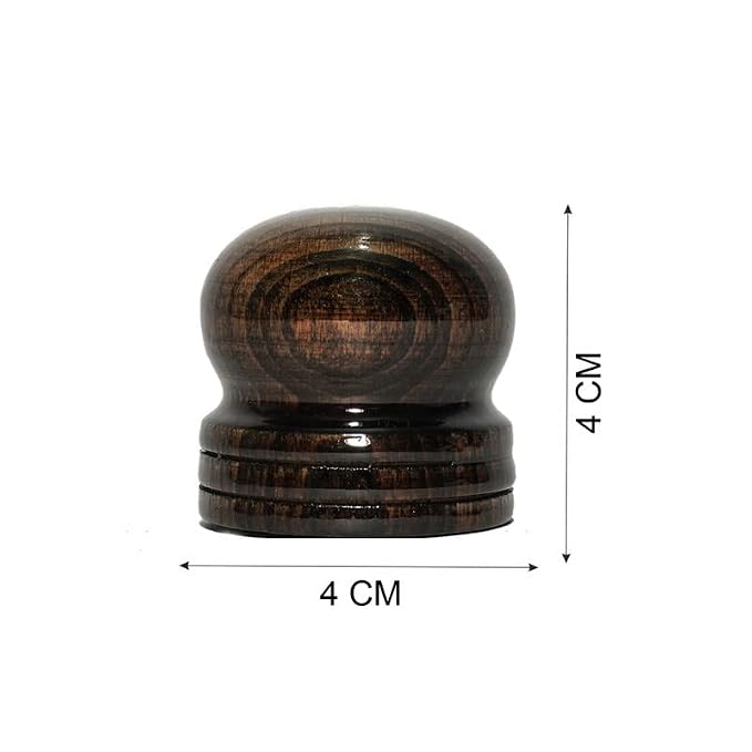 PARAS Tapones de madera para extremos de cortinas para barras de 1 pulgada/25 mm, 8 unidades (Nogal)