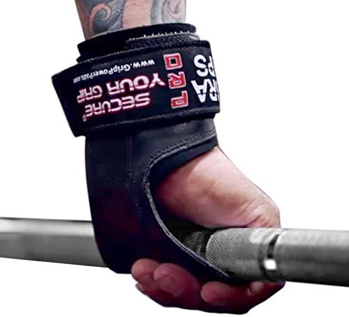 Guantes de levantamiento de pesas Cobra Grips con muñequeras acolchadas de neopreno ajustables