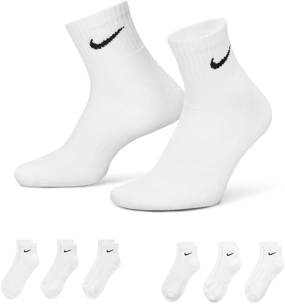 Nike Calcetines acolchados Everyday Plus para mujer, paquete de 6