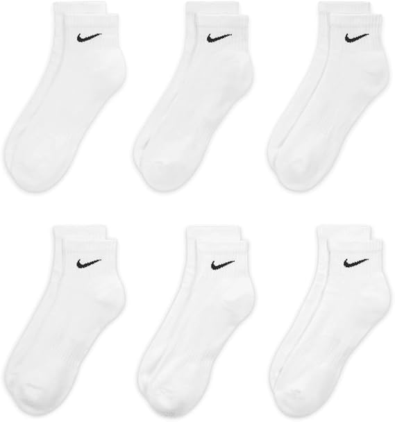Nike Calcetines acolchados Everyday Plus para mujer, paquete de 6