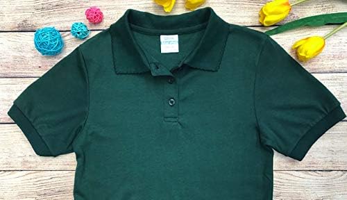 unik Uniform - Polo de Manga Corta para niña, Hunter Green