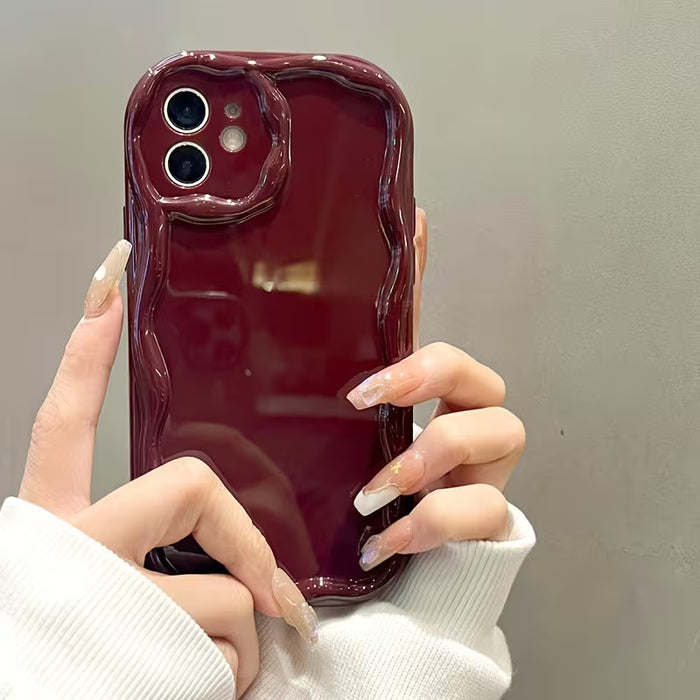 Funda para Teléfono - Una Clásica Funda Rojo Vino para iPhone 14 Pro
