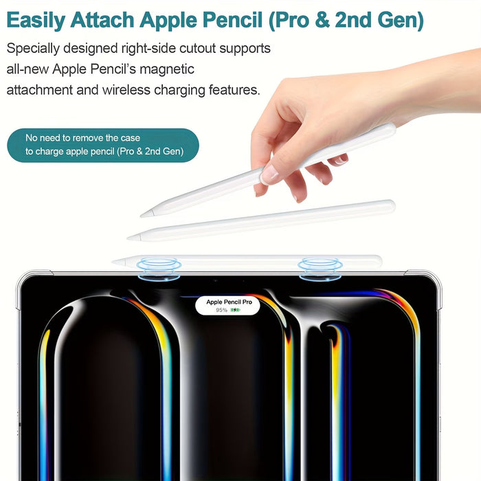 Funda para Ipad Pro 13 pulgadas M4 (2024), Anti-Amarilleo, Transparente y Clara, Antigolpes