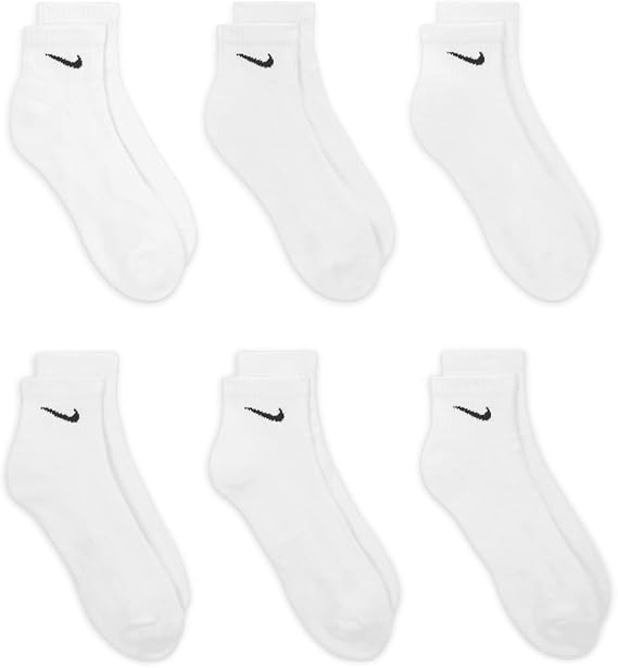 Nike Calcetines acolchados Everyday Plus para mujer, paquete de 6