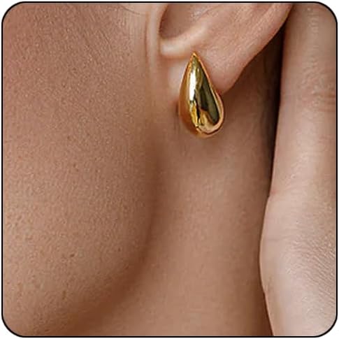 JEWELS Pendientes pequeños con forma de lágrima para mujer