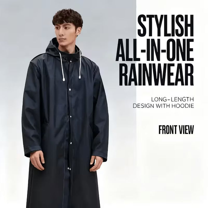 Impermeable de EVA de Cuerpo Completo con Capucha de Longitud Media Unisex