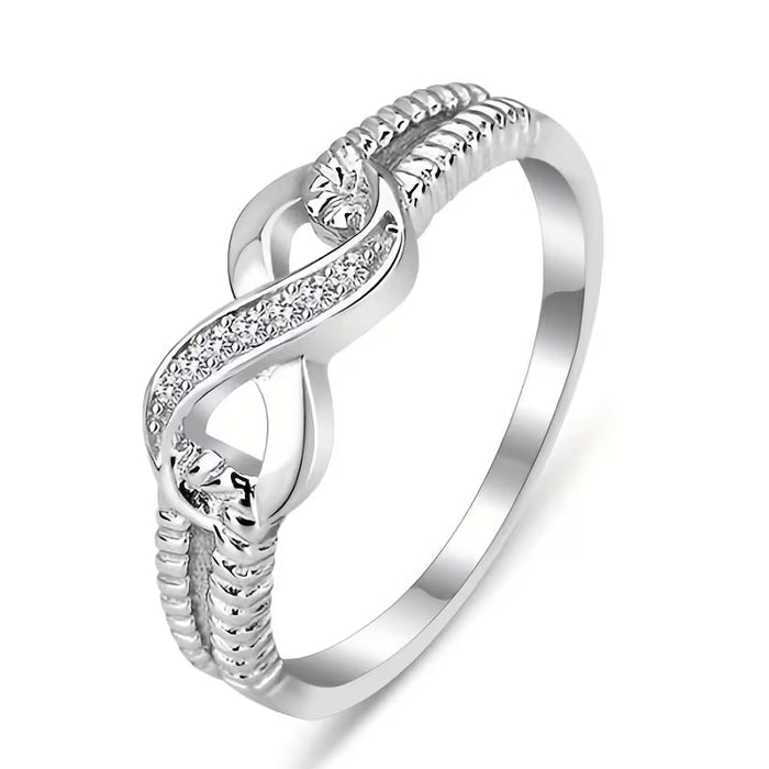 1pcs Anillo De Compromiso con Corazón Infinito Boda de Hombres