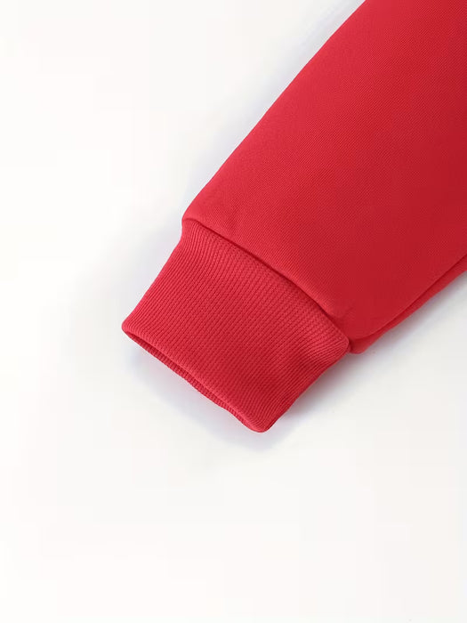 Sudadera casual para hombre con estampado de letras moderno y capucha con cordón