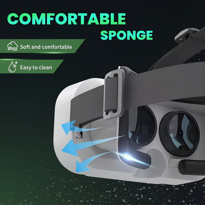 Gafas de Cine VR, Pantalla 3D 4K de 120Hz, Vista Inmersiva de 110°