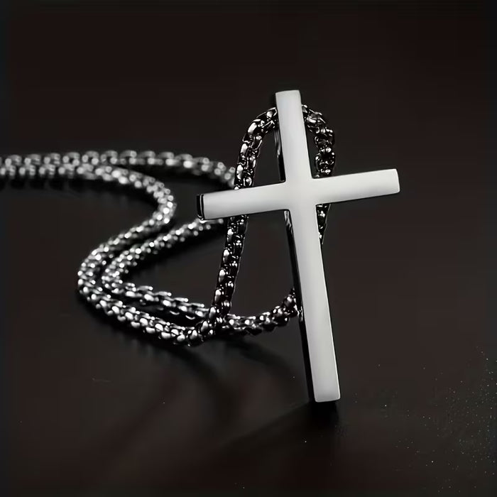 Collar con Colgante de Cruz para Hombres