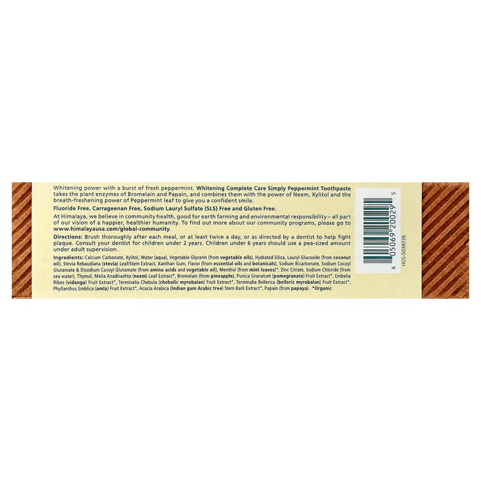 Himalaya, Botanique, Pasta dental blanqueadora de cuidado completo, menta, 150 g
