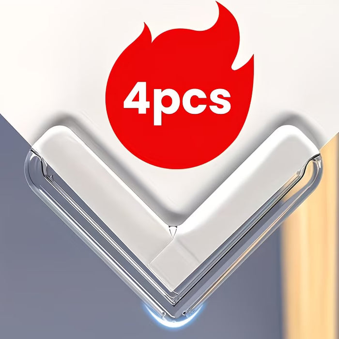 Juego de 4 piezas de protectores de esquinas anticolisión de silicona transparente para muebles