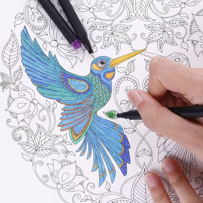 Juego de 24 bolígrafos de colores de línea fina de 0,4 mm para bocetos