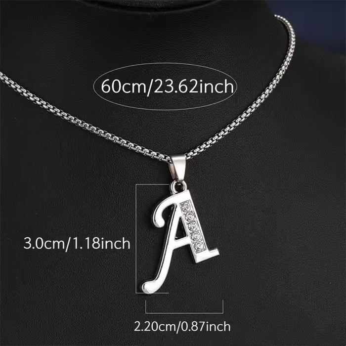 1pc Collar con Inicial Y , Cadena de Roca