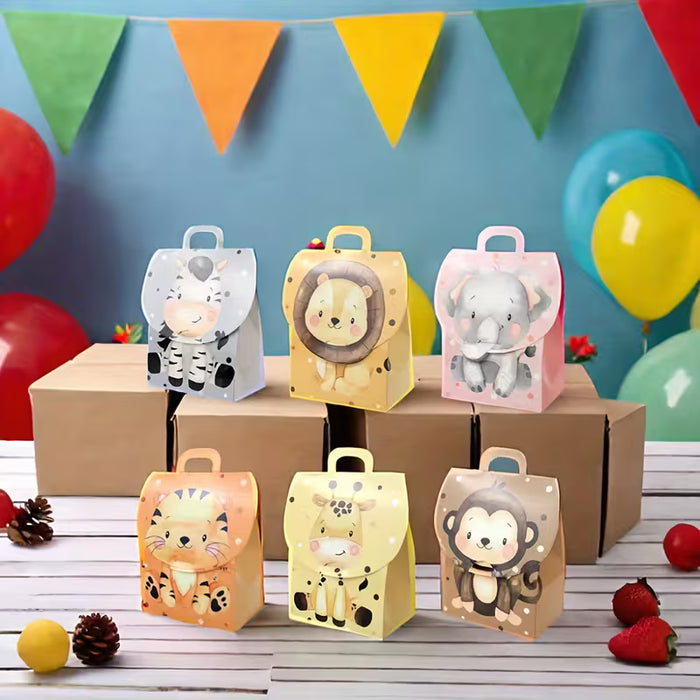 8pcs Cajas de Regalo con Animales del Safari