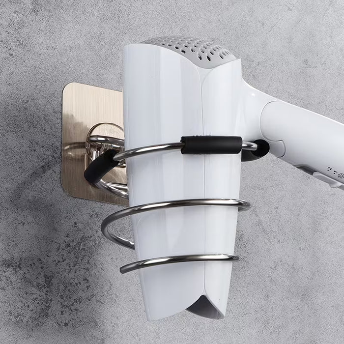 1 pieza de soporte para secador de pelo sin taladro, apto para fijar a los azulejos del baño