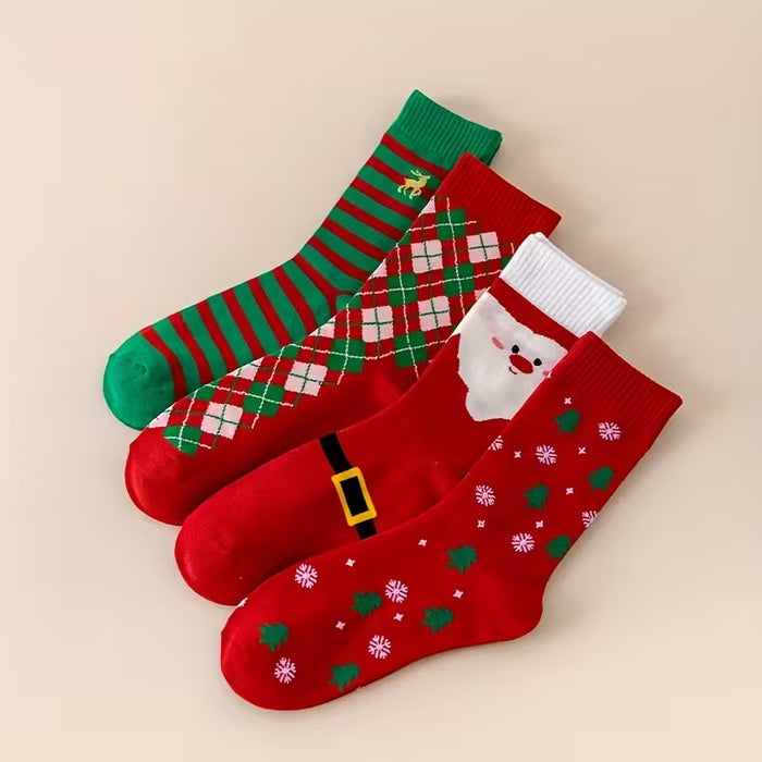 10 Pares de Calcetines Navideños para Mujer
