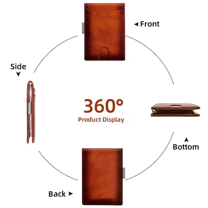 Cartera de Cuero Genuino para Hombre