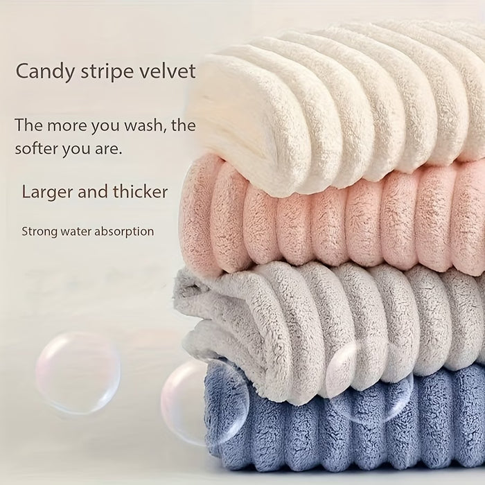 Juego de 4 toallas de coral de lujo superabsorbentes