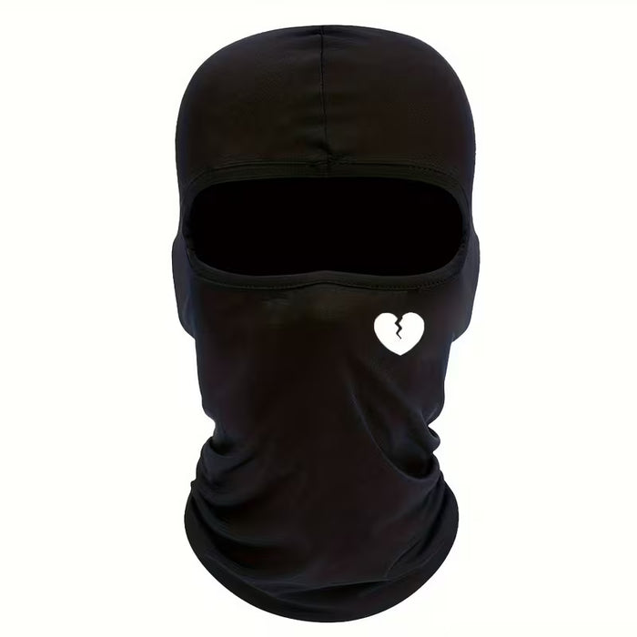 1pc Gorro Balaclava Casual Unisex con Estampado LOVE para Ciclismo