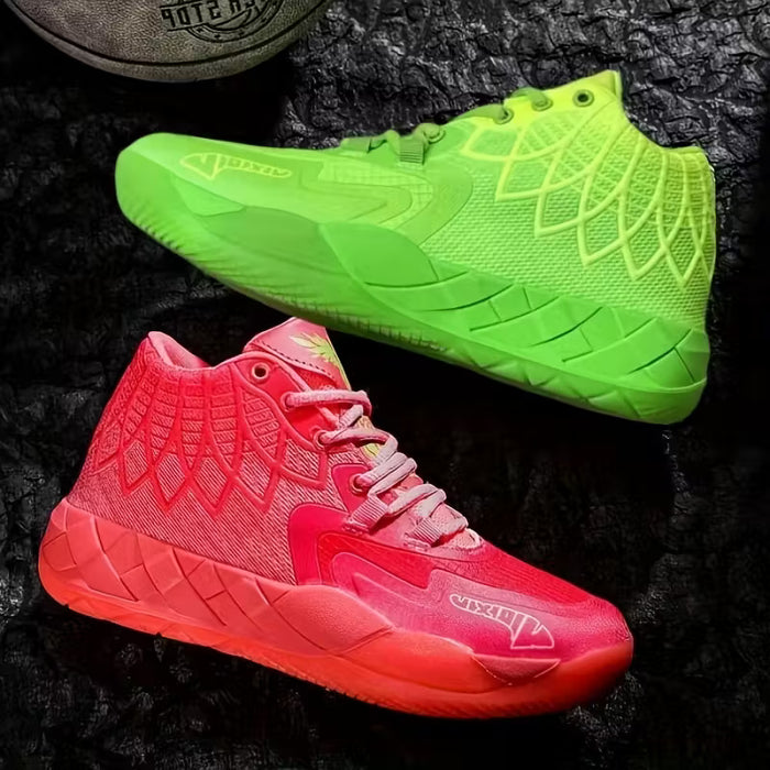 Zapatos De Baloncesto De Bloque De Color Para Hombres, Transpirables y Antideslizantes