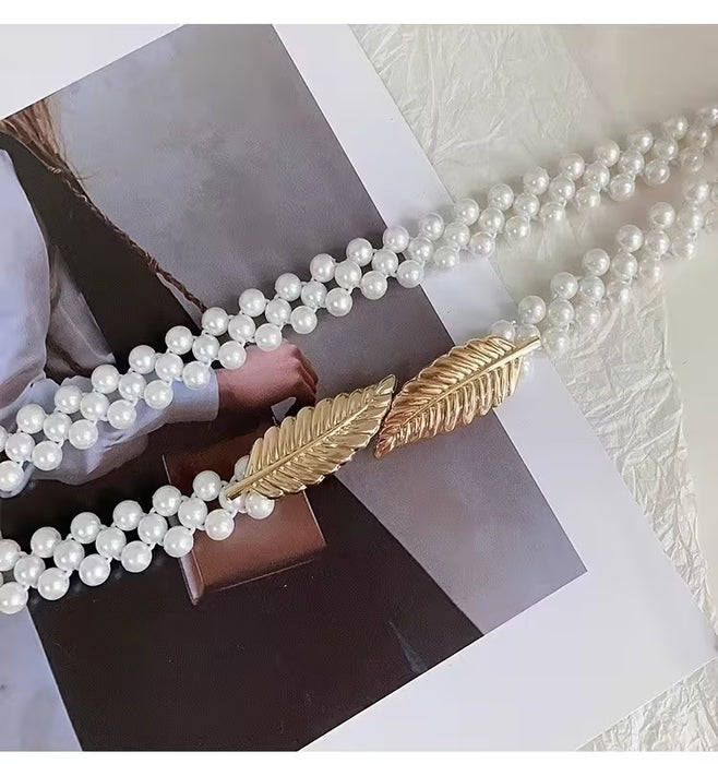 1 Cinturón de Perlas Imitación para Mujer