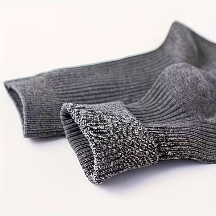 6 Pares de Calcetines de Tripulación de Color Liso para Hombres