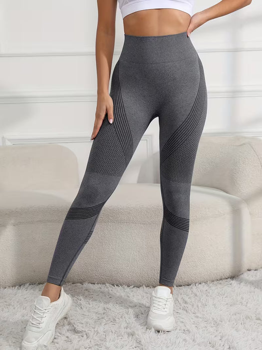 Leggings deportivos sin costuras para mujer, mallas elásticas de cintura alta
