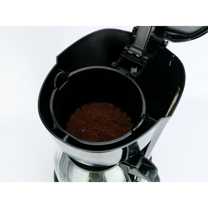 Mainstays Cafetera de goteo negra de 12 tazas