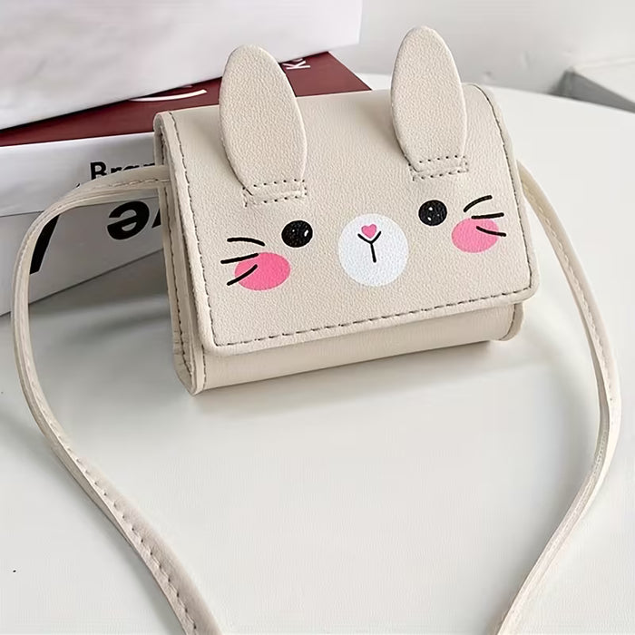 1 bolso cruzado con solapa de diseño de Conejo, Niñas Y Adolescentes
