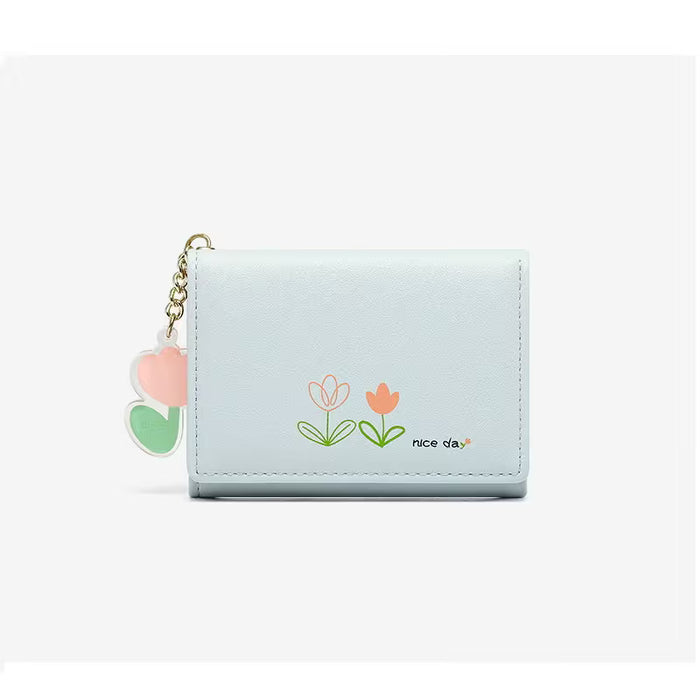 Cartera femenina coreana con múltiples ranuras para tarjetas