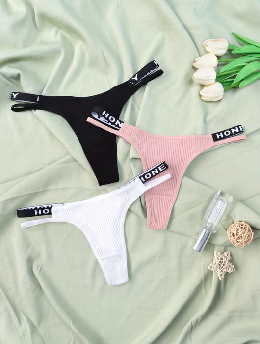 3 Paquetes de Tanga Sin Costuras para Mujer