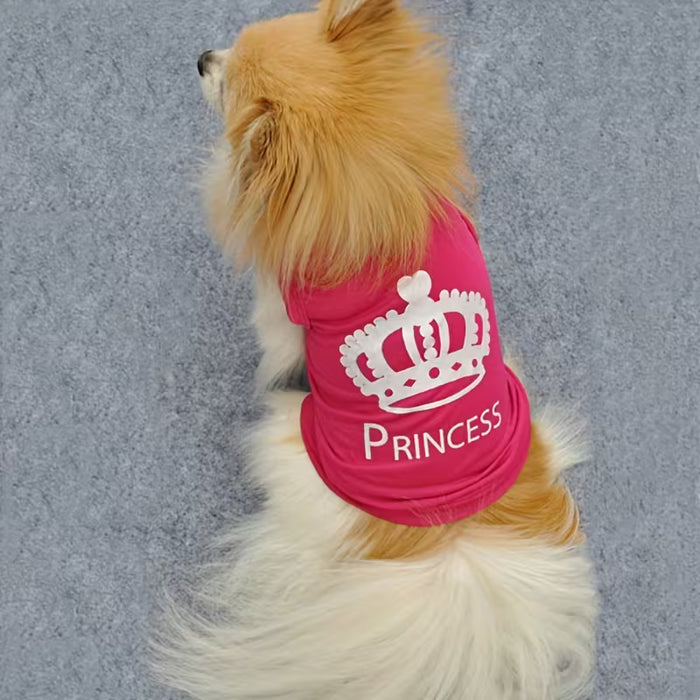 Camisa tipo chaleco de algodón para mascotas, suave y cómoda.