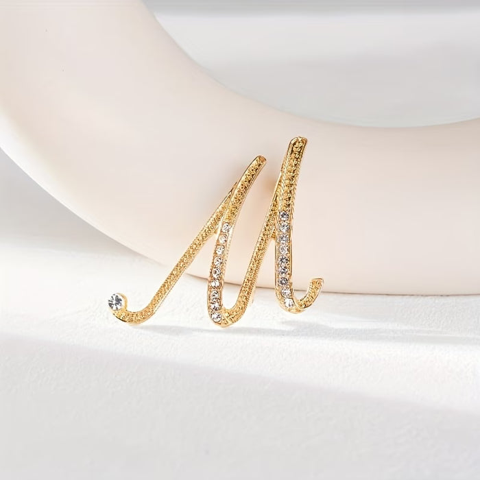 Broche con Letras Inglesas Adornadas con Diamantes de Imitación