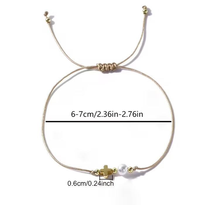 6pcs Pulsera de cuerda retráctil minimalista, para uso diario