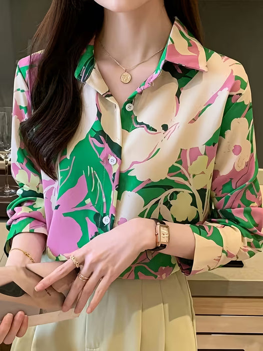 Camisa elegante Estampada para Mujer de Moda