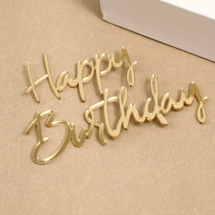 5 Piezas de Decoración para Pastel de Cumpleaños, Dorado
