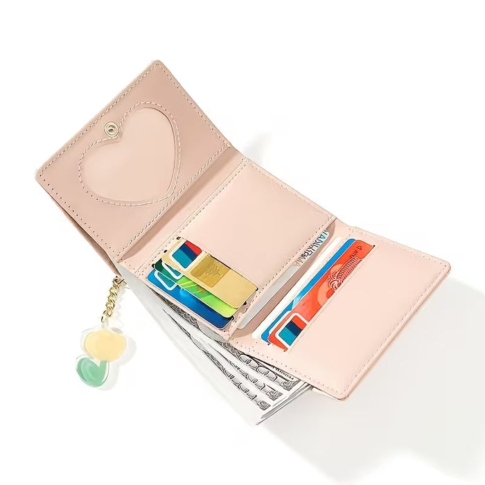 Cartera femenina coreana con múltiples ranuras para tarjetas