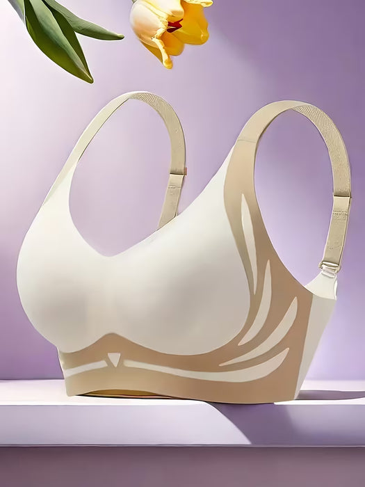 Conjunto de 4 piezas de ropa interior de verano para mujer con copa fija, push-up