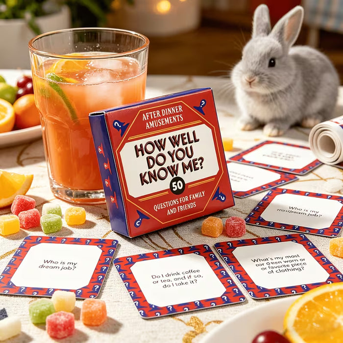 Juego de mesa con cartas para entretenimiento familiar y amigos ¿Qué tan bien me conoces?