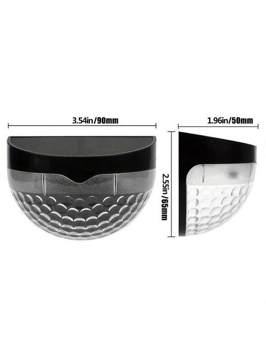 4 paquetes de luces solares para vallas, de pared, impermeables para exteriores