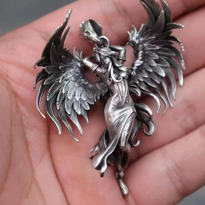 Colgante de Ángel con alas estilo malvado unisex