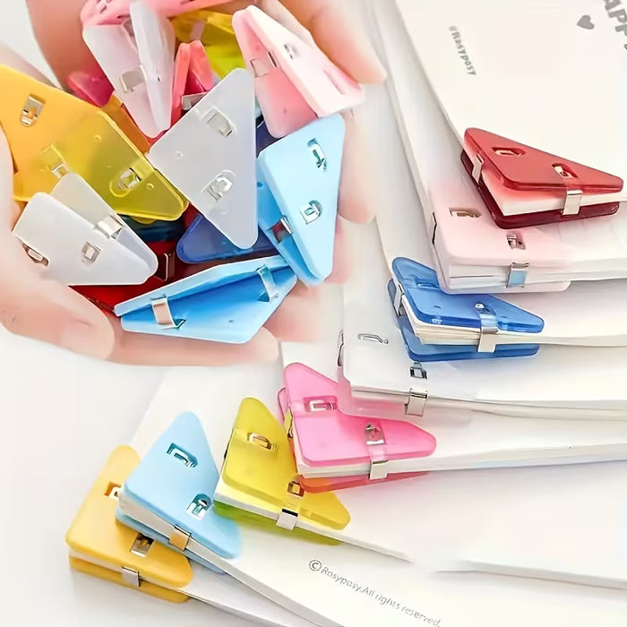 20pcs Clips de Plástico Antideslizantes, Ideales para Organizar en Oficinas y Aulas