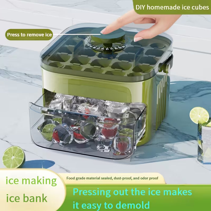 Moldes de Cubitos de Hielo de Presión Múltiple con tapas, para el Hogar