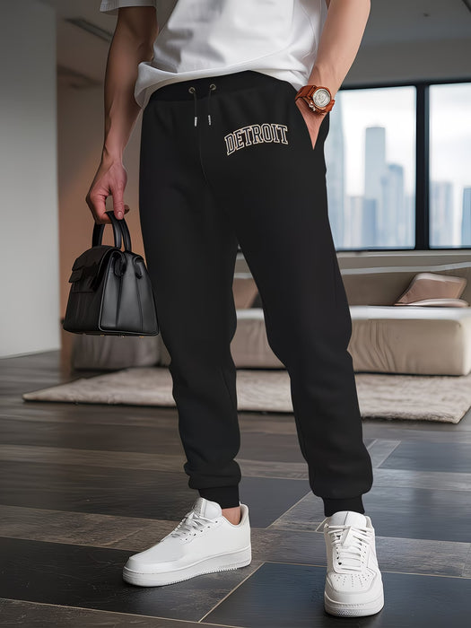 Pantalones con cordón para hombre "Detroit 51,43 metros" Estilo casual, cómodo y versátil