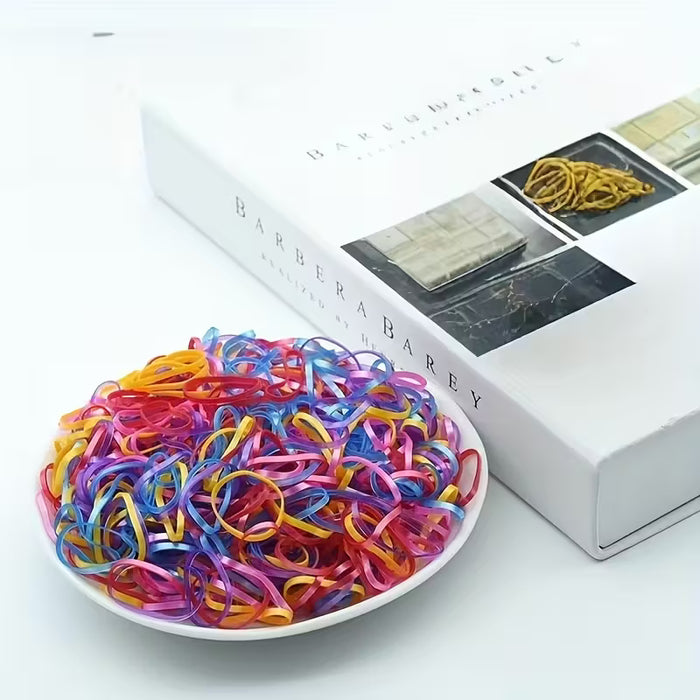99 piezas de bandas elásticas de goma de colores vibrantes - Alta elasticidad y duraderas
