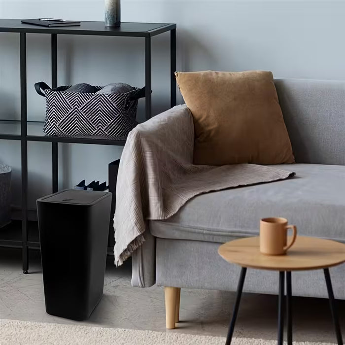Cubo de Basura para Baño, Papelera de Espacio Reducido con Tapa Emergente